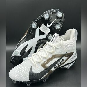 Nike Alpha Menace 4 Elite Detachable Mens 12.5 Football Cleats White HF4550-100